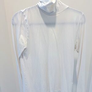 White J Crew tissue turtleneck tee, size medium, perfect for layering
